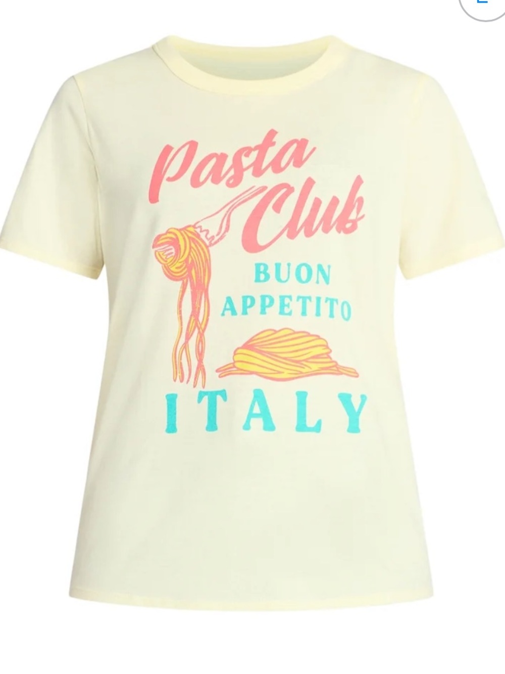 NWT Pasta Club Italy Graphic T-Shirt | Girls Size S 4–6 Doe